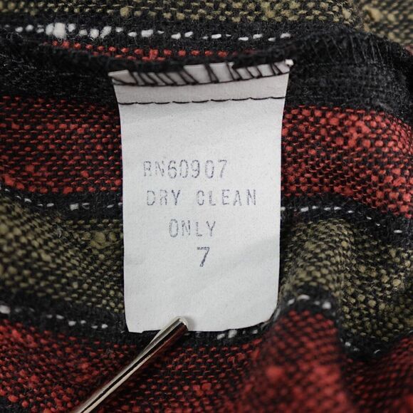 Chibaro Blazer Jacket Womens 7 Blue-Red Striped Double Breasted 80's VTG Retro - Picture 13 of 14